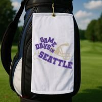 Saturdays In Seattle Football Fan Golf Towel thumb 2