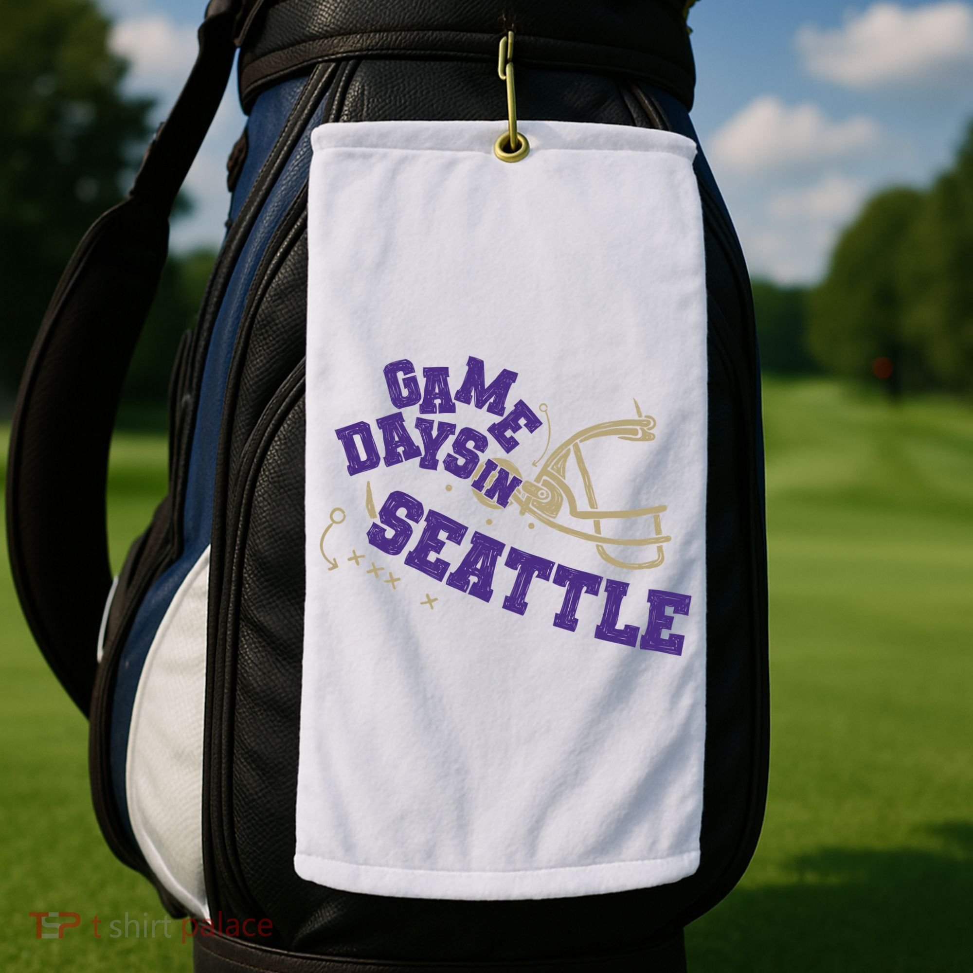 Saturdays In Seattle Football Fan Golf Towel