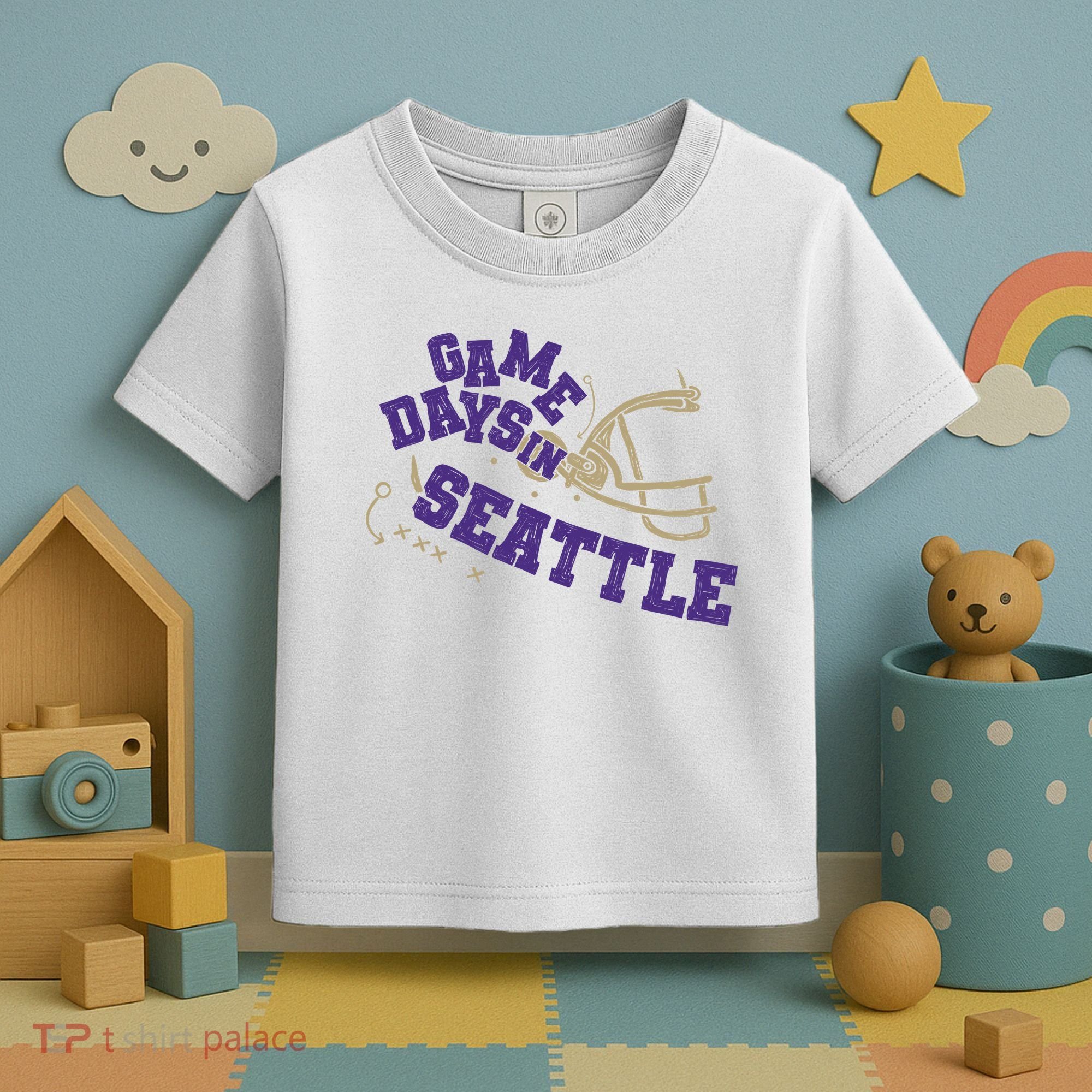 Saturdays In Seattle Football Fan Toddler T-Shirt