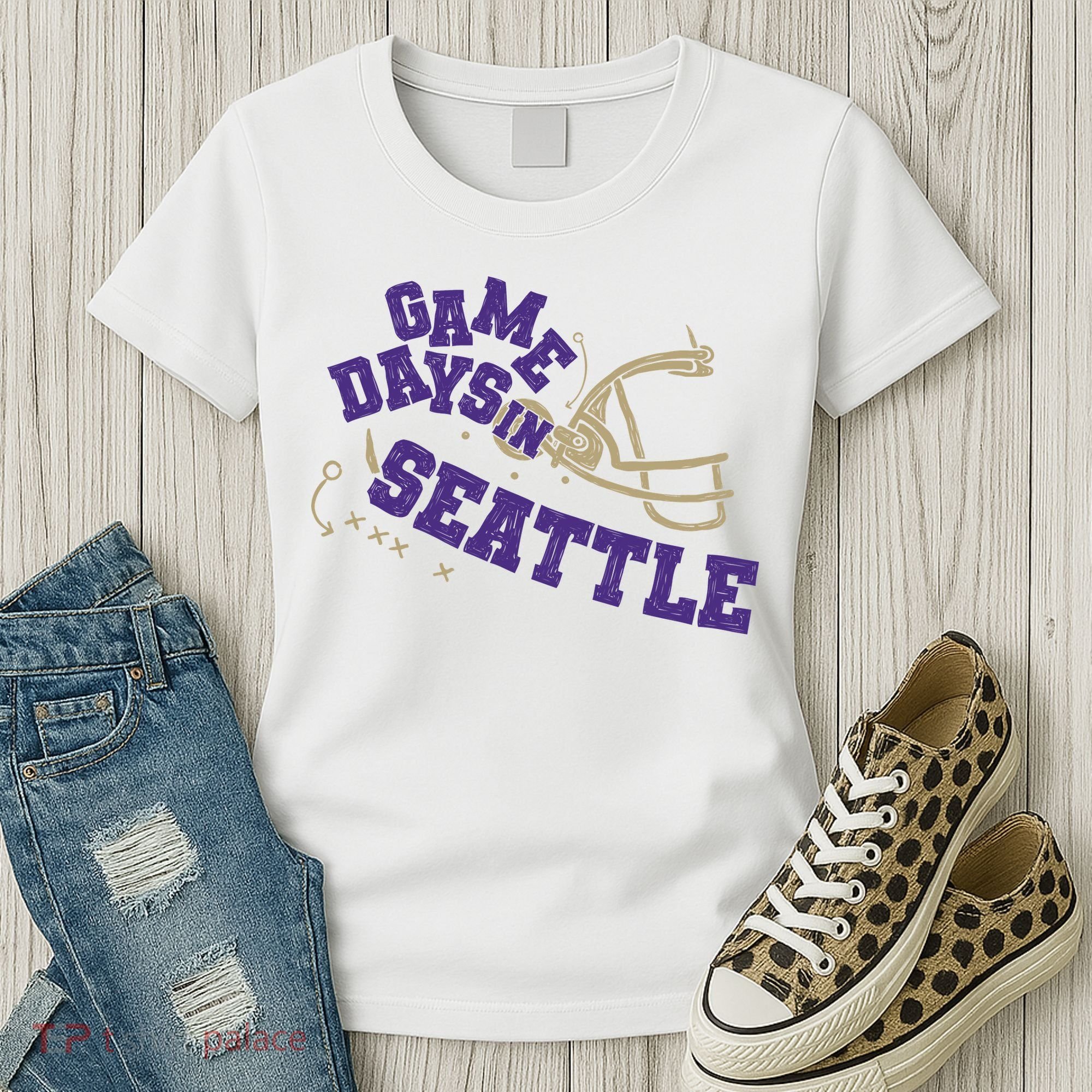 Saturdays In Seattle Football Fan Women's T-Shirt