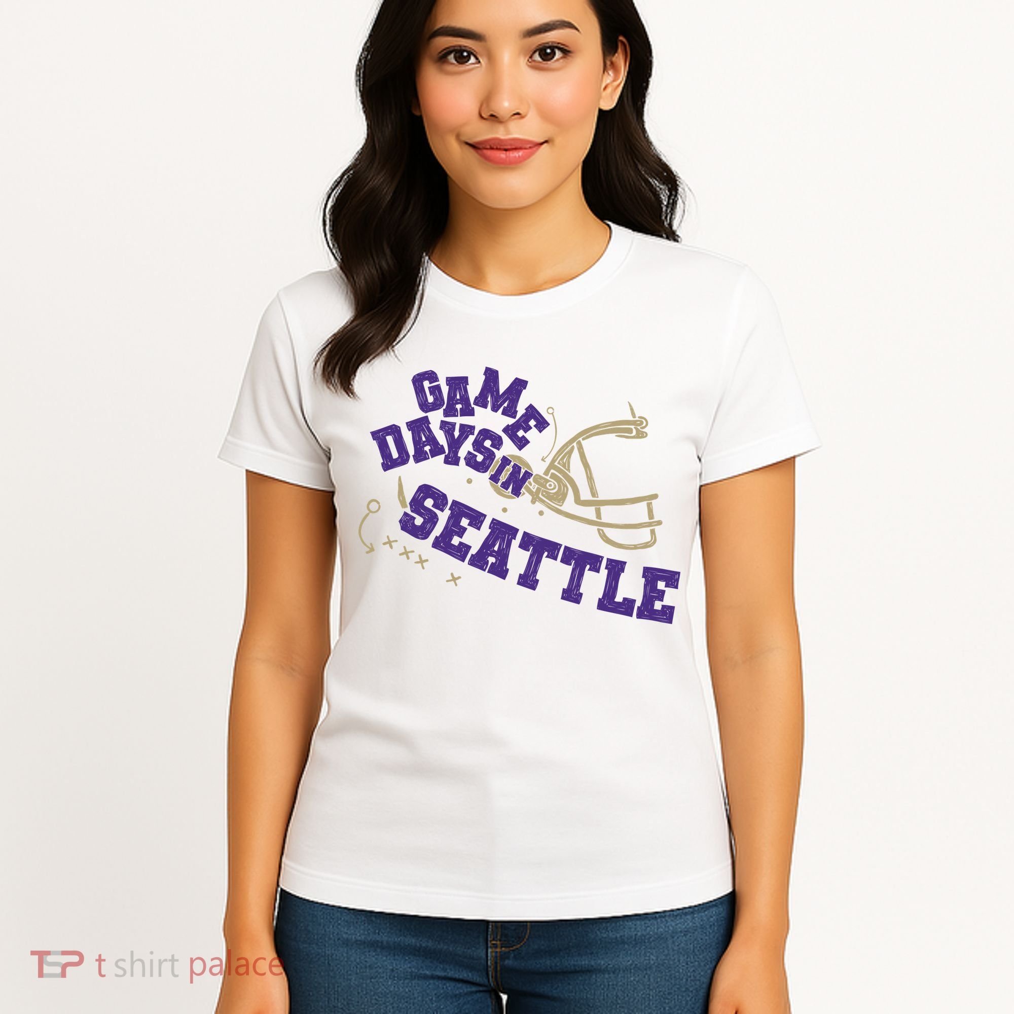 Saturdays In Seattle Football Fan Women's T-Shirt