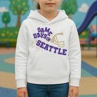 Saturdays In Seattle Football Fan Kids Hoodie thumb 3