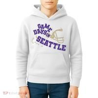 Saturdays In Seattle Football Fan Kids Hoodie thumb 4