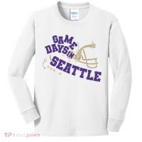 Saturdays In Seattle Football Fan Kids Long Sleeve Shirt thumb 0