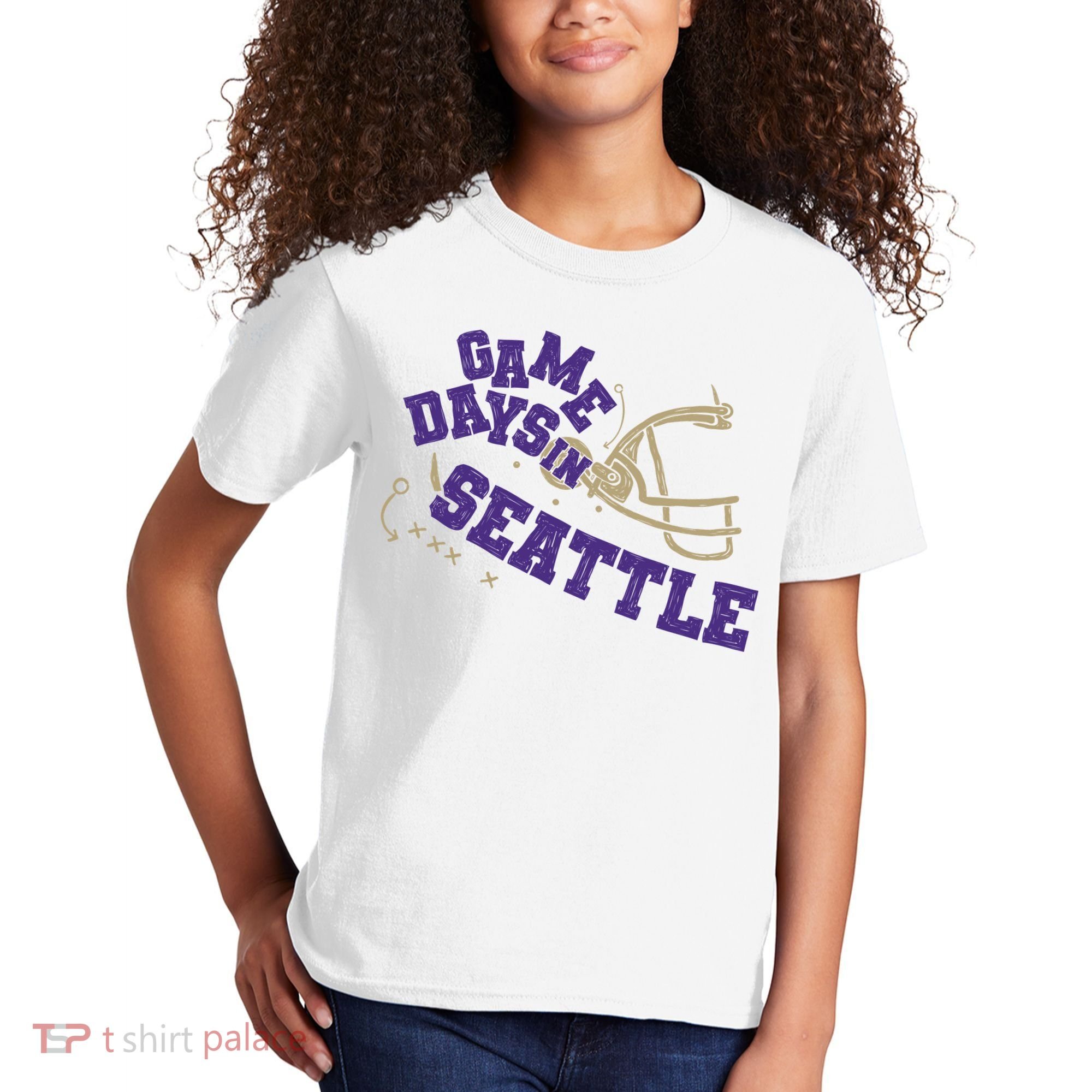 Saturdays In Seattle Football Fan Kids T-Shirt