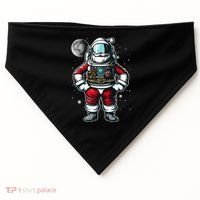 Santa in Space Festive Astronaut Christmas Gift USA-Made Doggie Bandana thumb 0