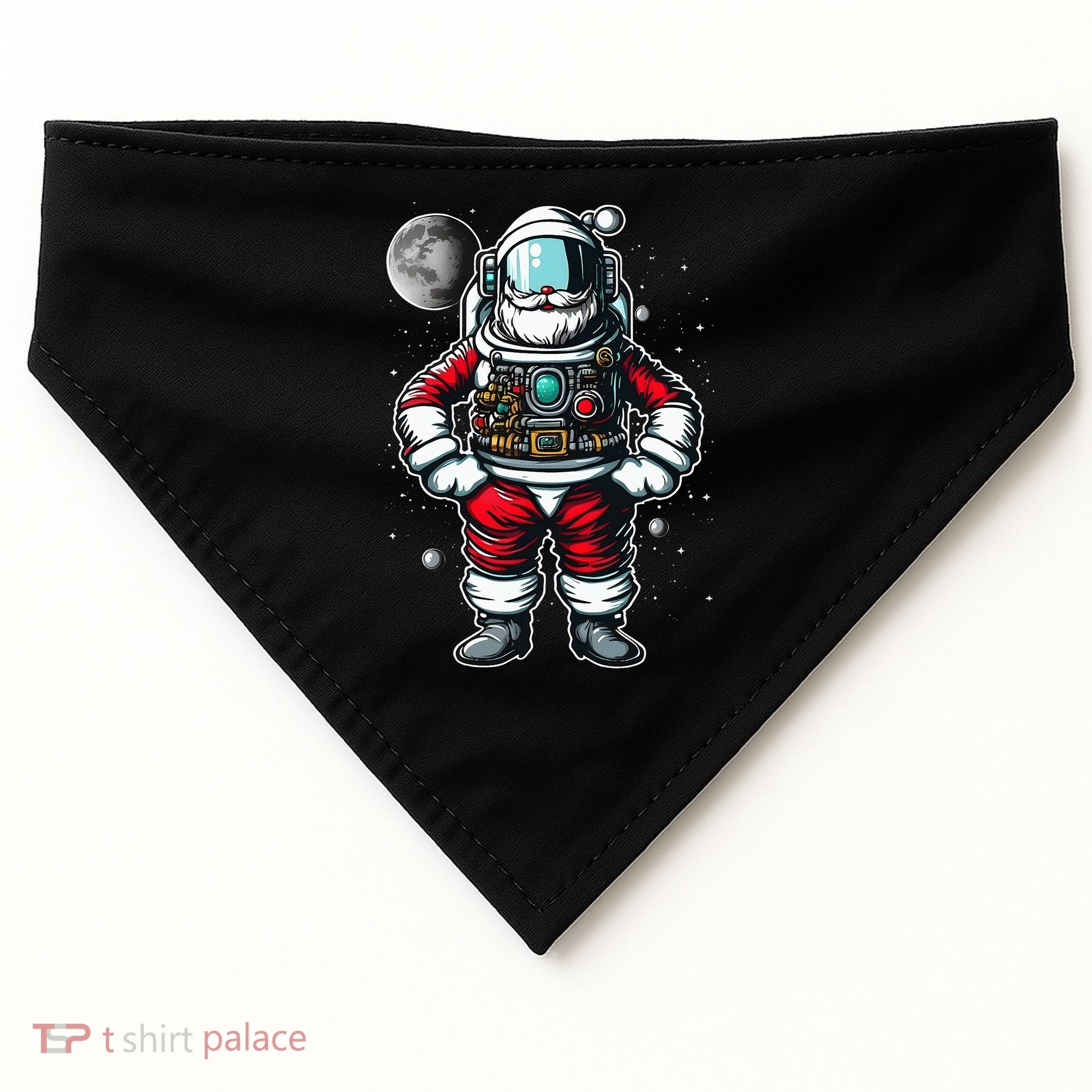 Santa in Space Festive Astronaut Christmas Gift USA-Made Doggie Bandana