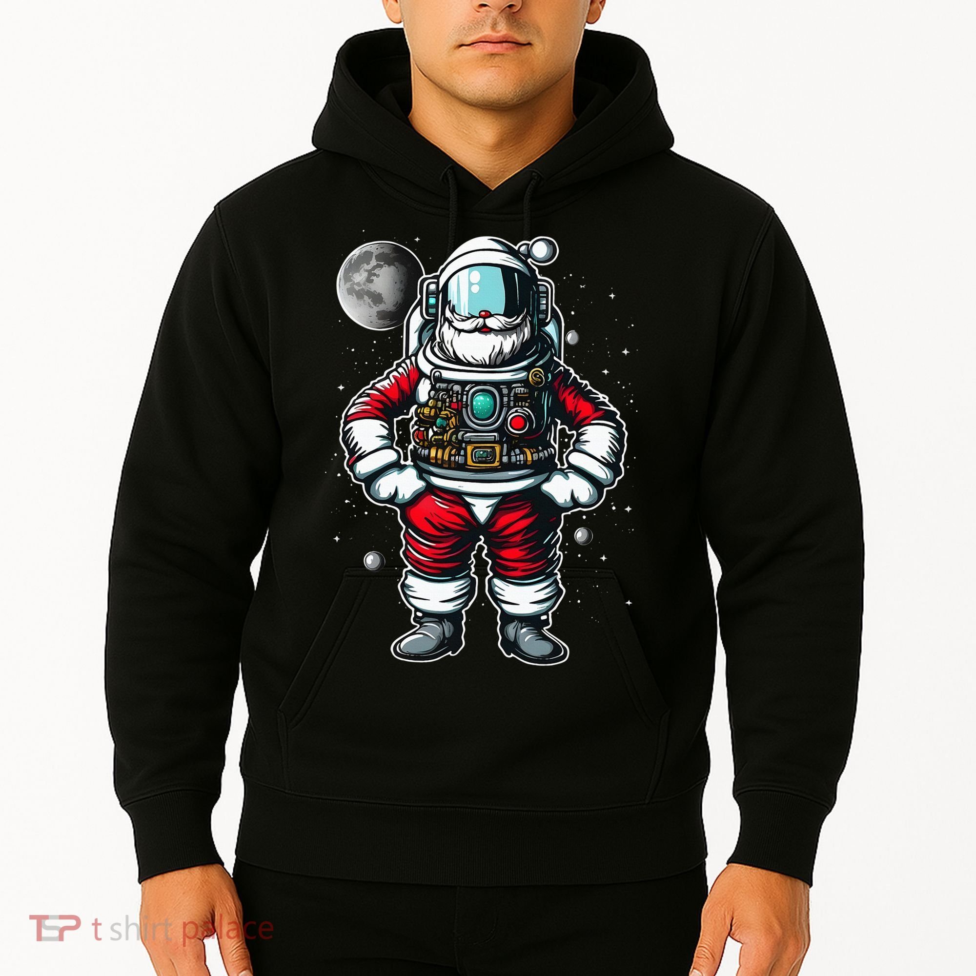 Santa in Space Festive Astronaut Christmas Gift Hoodie