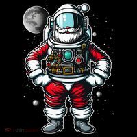 Santa in Space Festive Astronaut Christmas Gift Women's Hoodie thumb 2