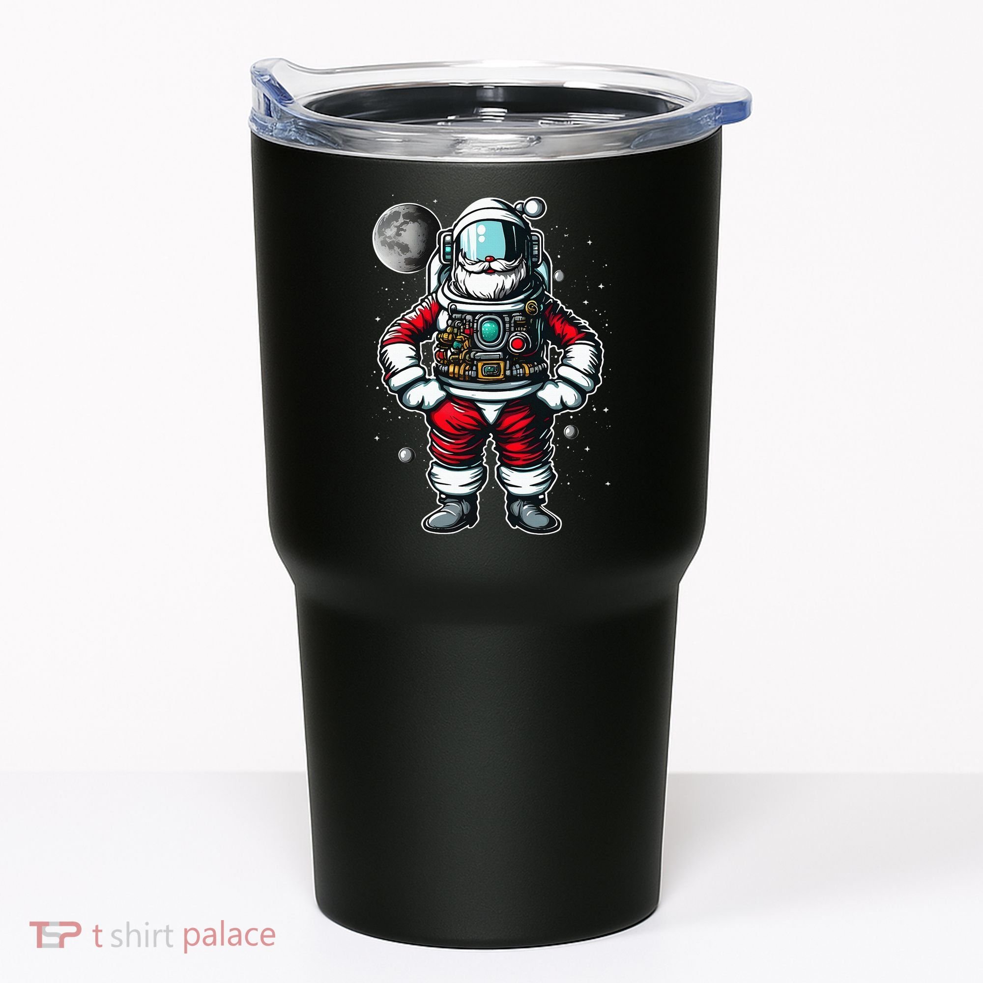 Santa in Space Festive Astronaut Christmas Gift Tumbler