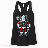 Santa in Space Festive Astronaut Christmas Gift Women's Tank Top thumb 0