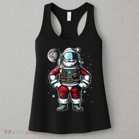 Santa in Space Festive Astronaut Christmas Gift Women's Tank Top thumb 3