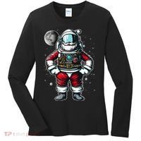 Santa in Space Festive Astronaut Christmas Gift Women's Long Sleeve Shirt thumb 0