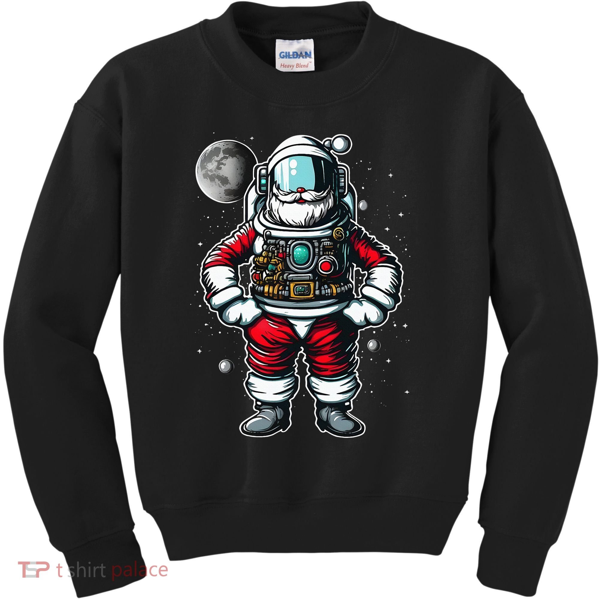 Santa in Space Festive Astronaut Christmas Gift Kids Sweatshirt