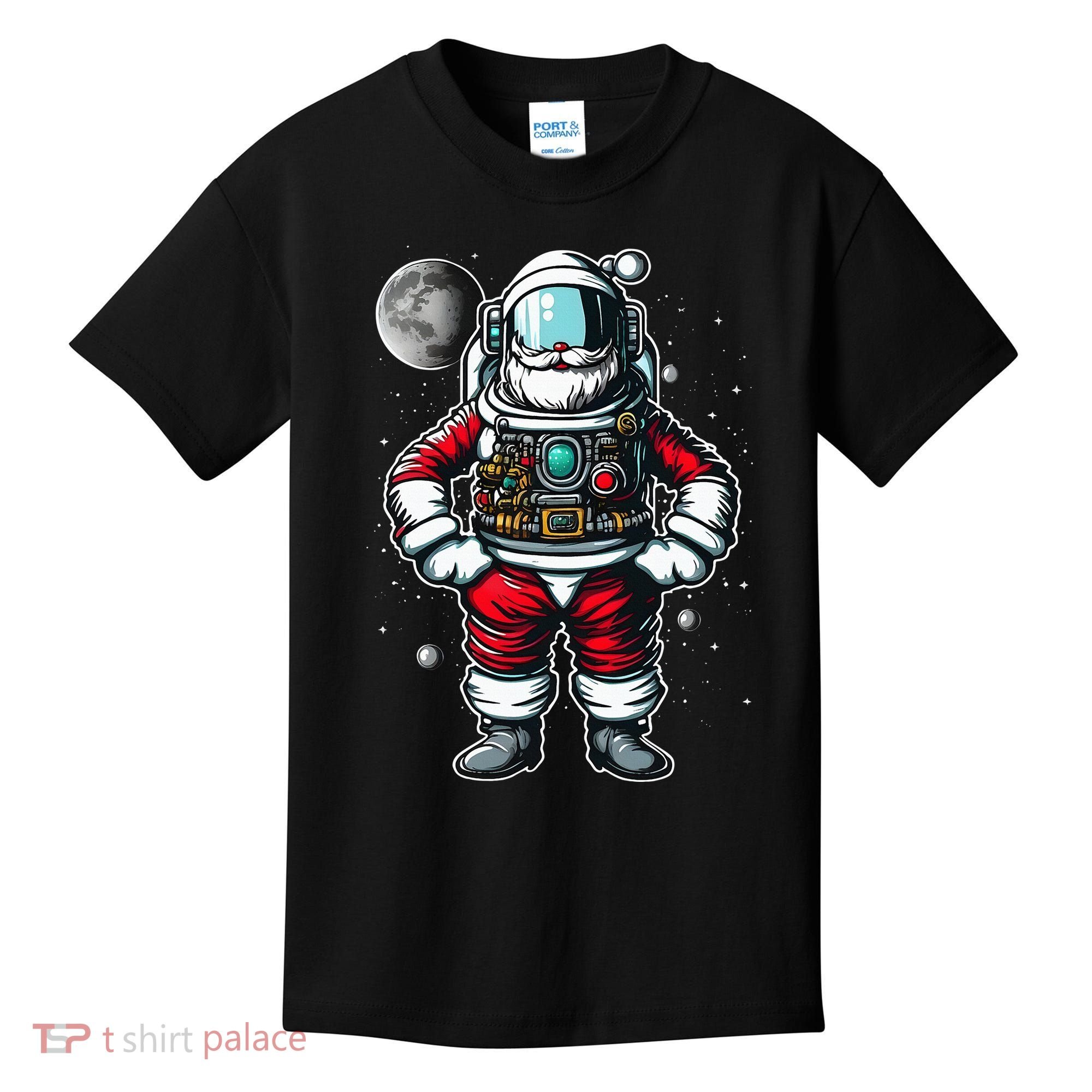 Santa in Space Festive Astronaut Christmas Gift Kids T-Shirt