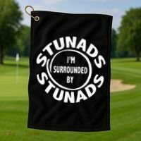 Stunads I’m Surrounded By Stunads Funny Italian Sayings Golf Towel thumb 1
