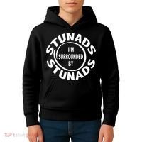 Stunads I’m Surrounded By Stunads Funny Italian Sayings Kids Hoodie thumb 4