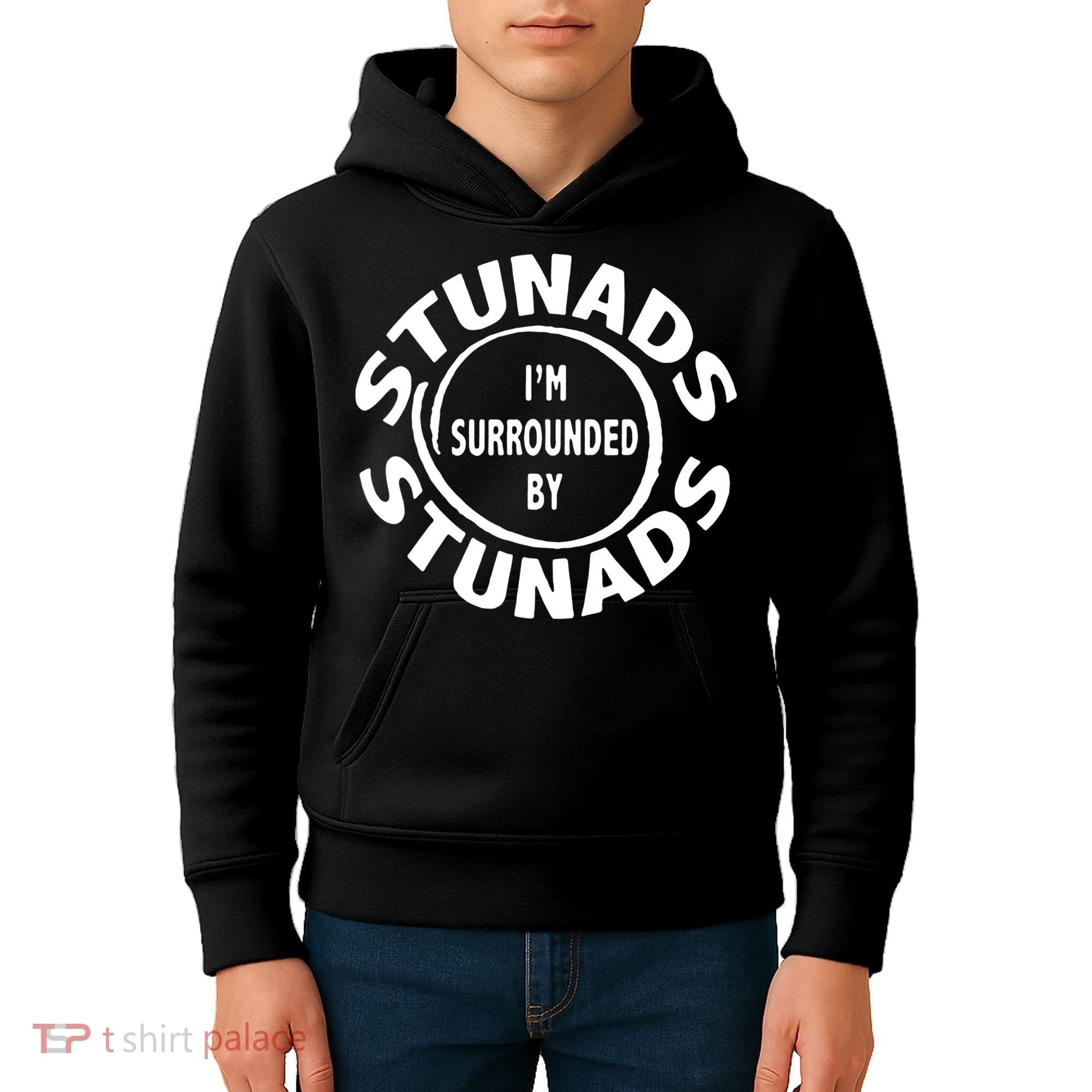 Stunads I’m Surrounded By Stunads Funny Italian Sayings Kids Hoodie