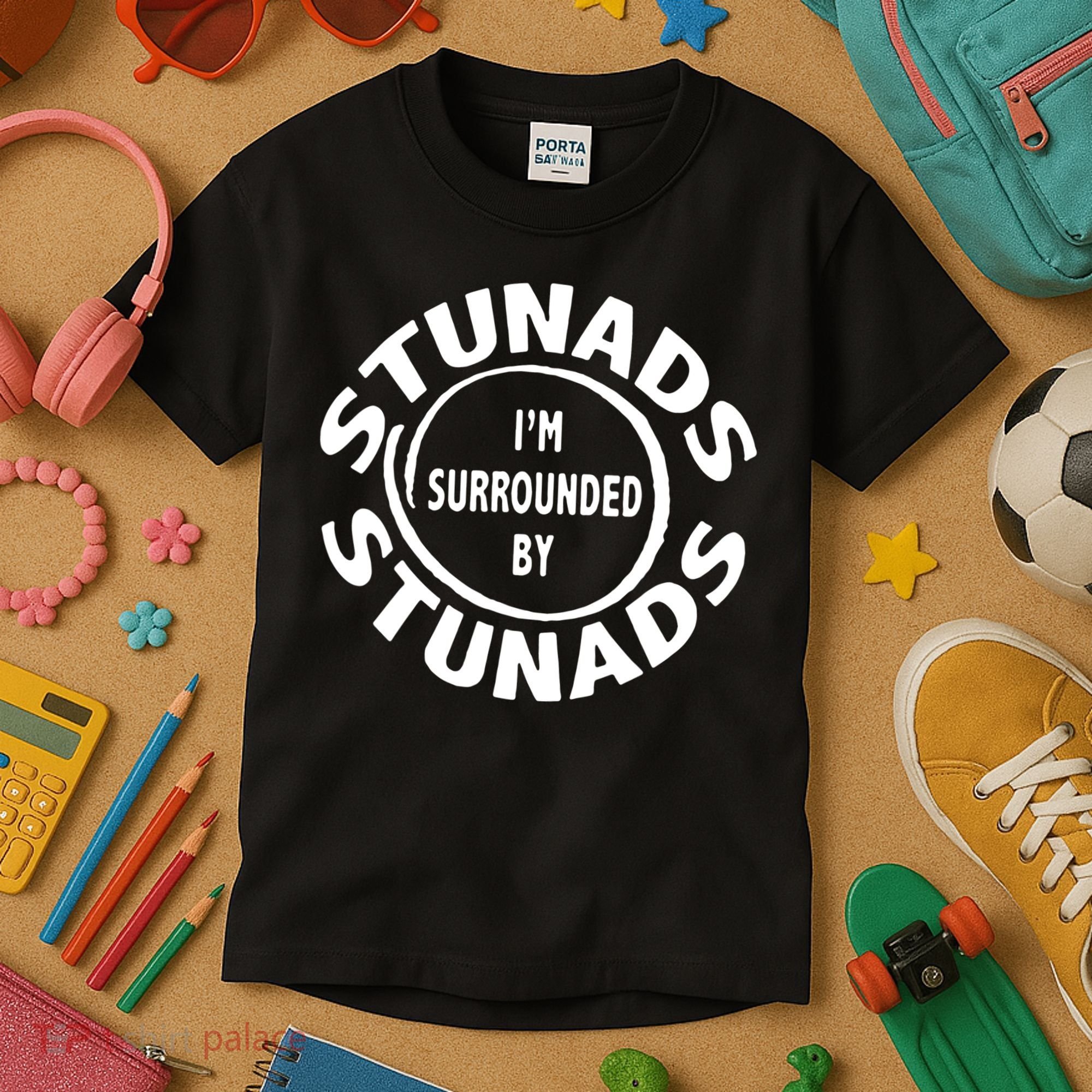 Stunads I’m Surrounded By Stunads Funny Italian Sayings Kids T-Shirt