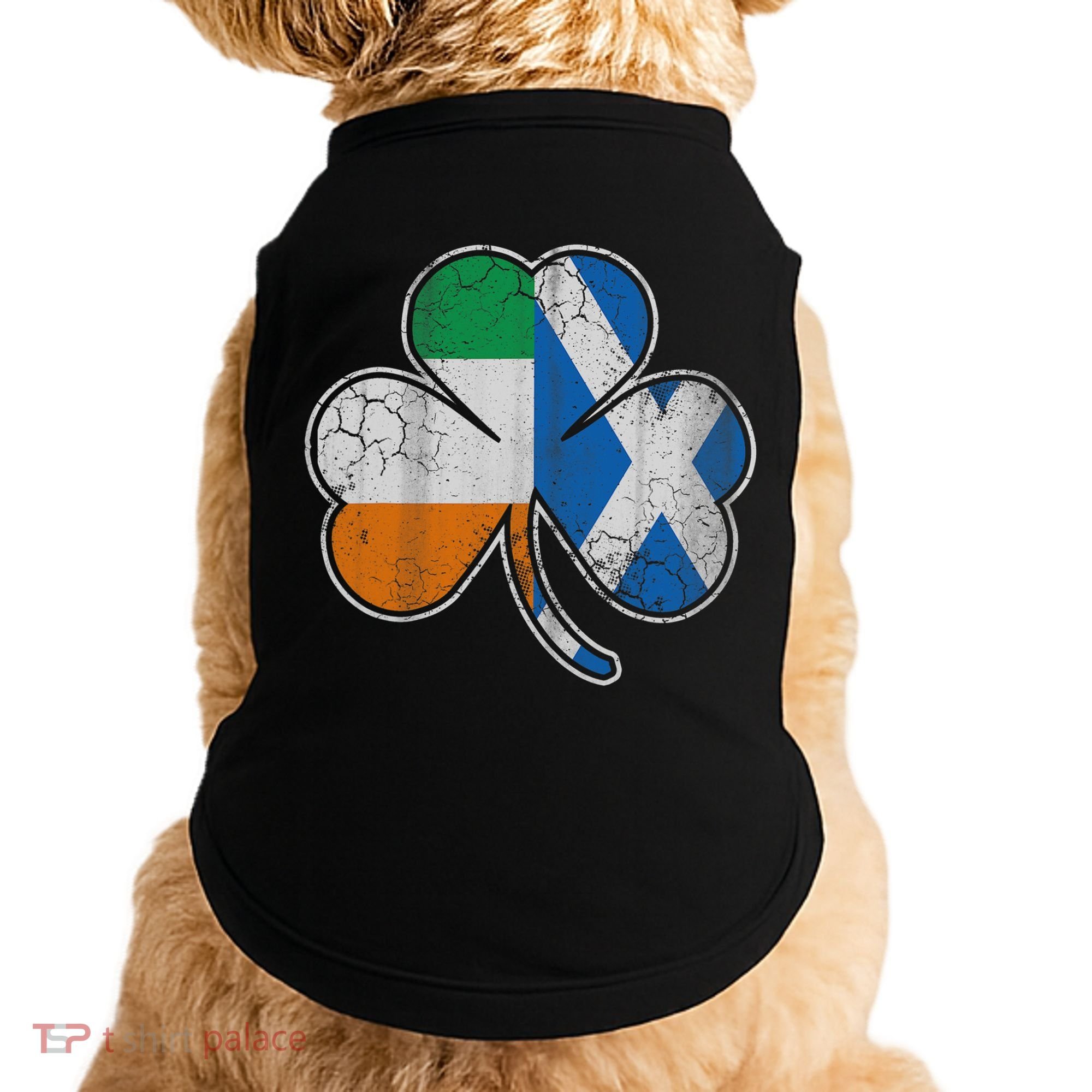 Scotch Irish Shamrock Scottish St Patricks Day Doggie Tank
