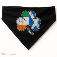 Scotch Irish Shamrock Scottish St Patricks Day USA-Made Doggie Bandana thumb 0
