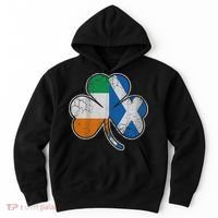 Scotch Irish Shamrock Scottish St Patricks Day Hoodie thumb 0