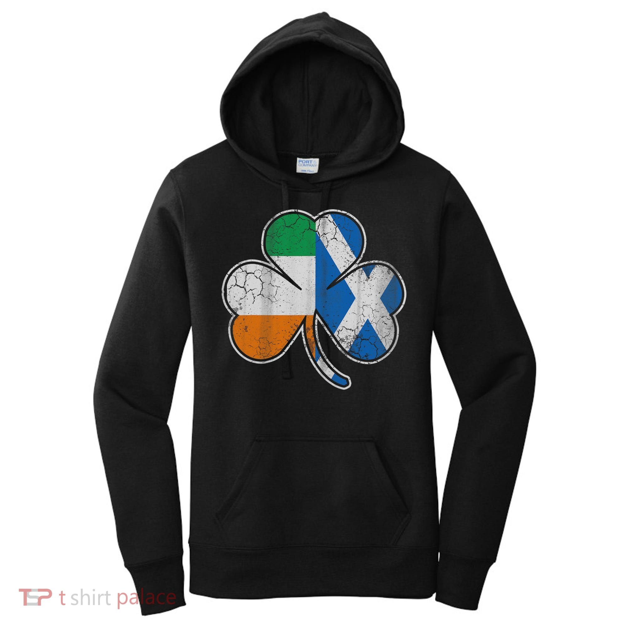 Scotch Irish Shamrock Scottish St Patricks Day Women's Hoodie