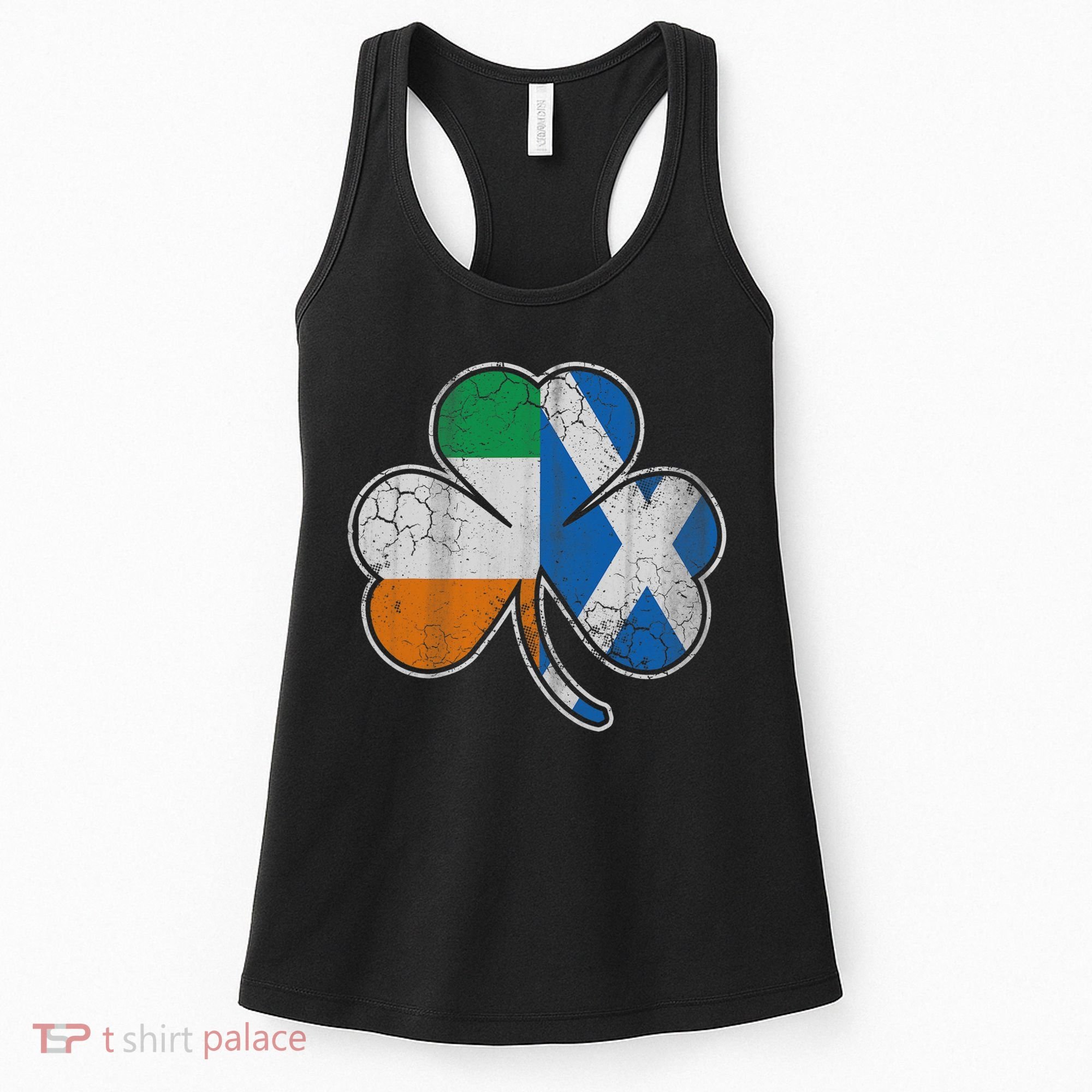 Scotch Irish Shamrock Scottish St Patricks Day Women's Tank Top