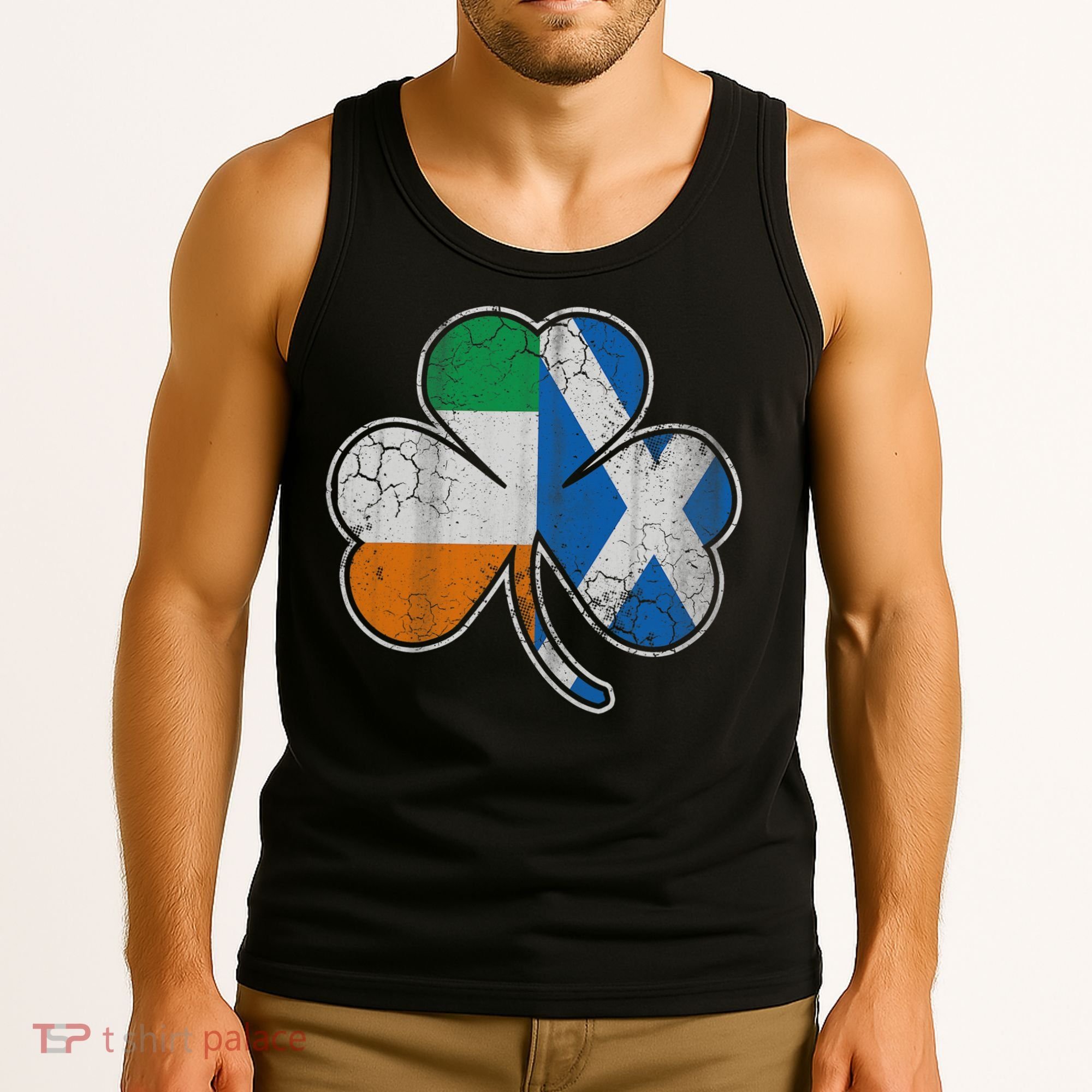 Scotch Irish Shamrock Scottish St Patricks Day Tank Top