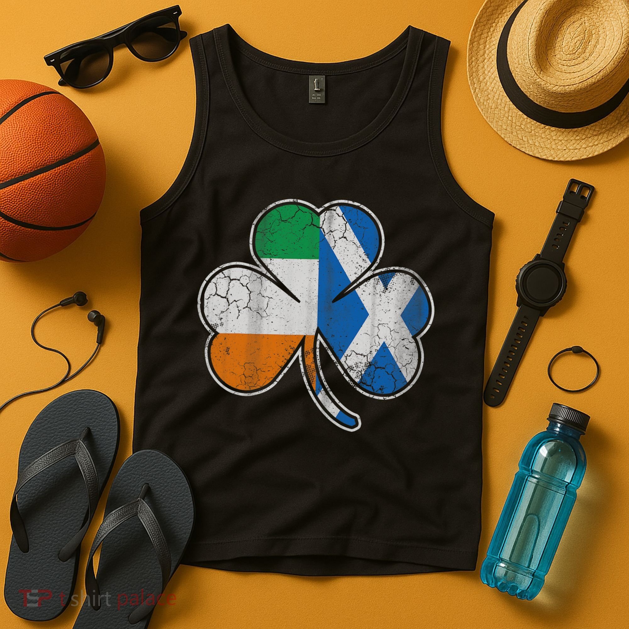 Scotch Irish Shamrock Scottish St Patricks Day Tank Top