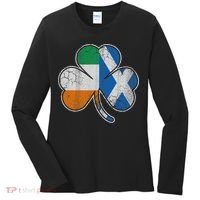 Scotch Irish Shamrock Scottish St Patricks Day Women's Long Sleeve Shirt thumb 0