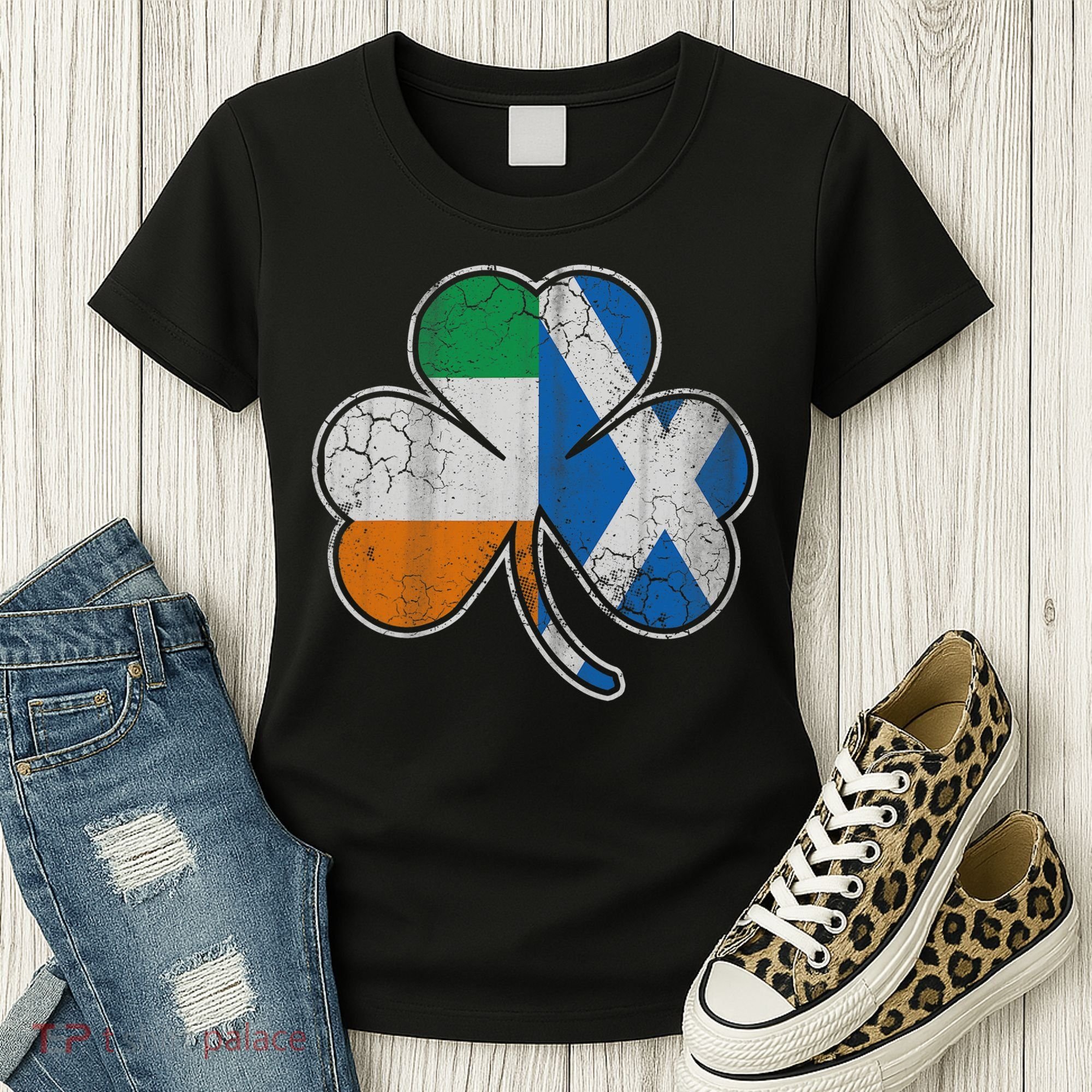 Scotch Irish Shamrock Scottish St Patricks Day Women's T-Shirt