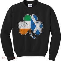 Scotch Irish Shamrock Scottish St Patricks Day Kids Sweatshirt thumb 0