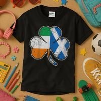 Scotch Irish Shamrock Scottish St Patricks Day Kids T-Shirt thumb 3