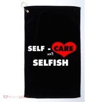 Selfcare IsnT Selfish Body Wellness Tal Health Retro Gift Golf Towel thumb 0