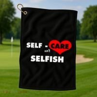 Selfcare IsnT Selfish Body Wellness Tal Health Retro Gift Golf Towel thumb 1
