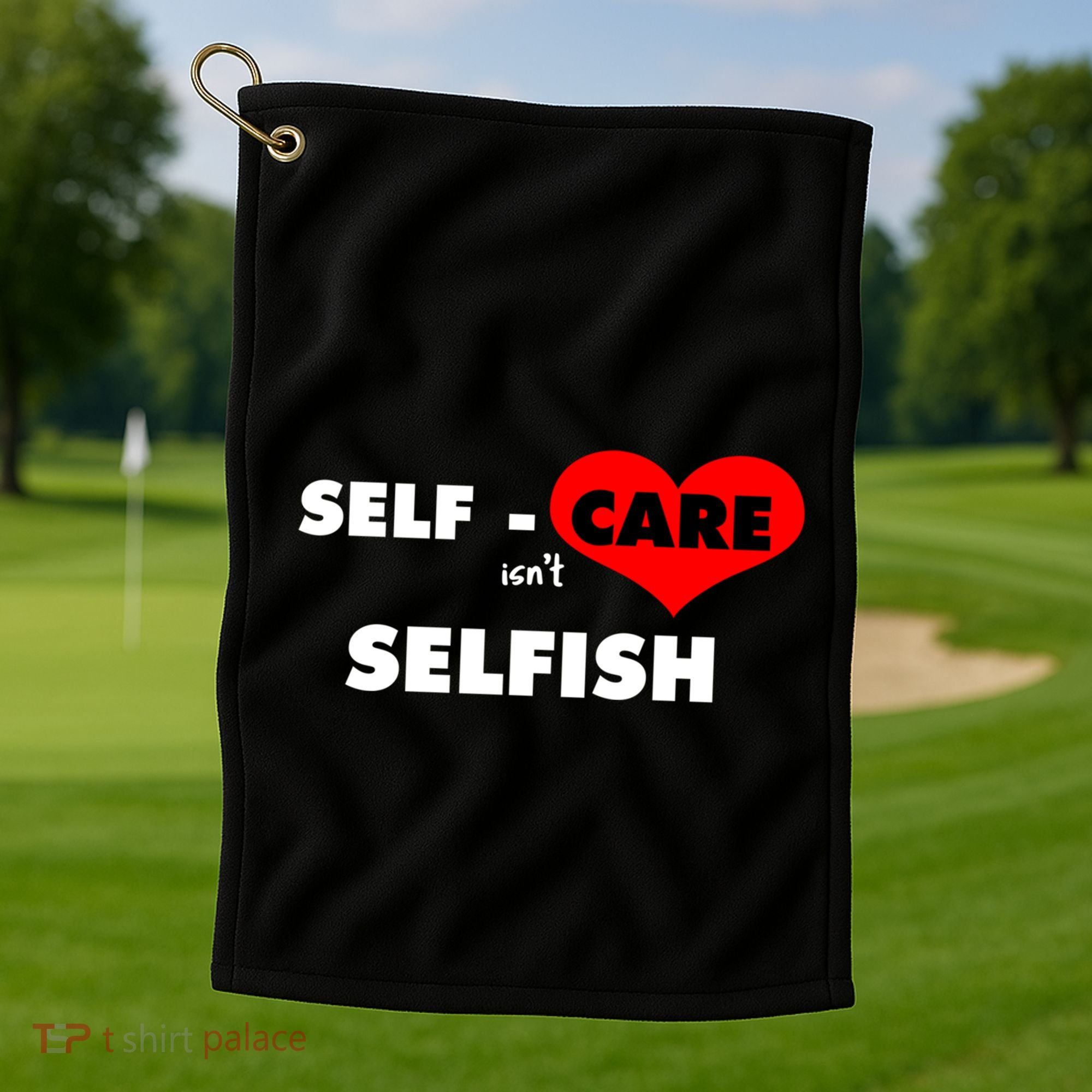 Selfcare IsnT Selfish Body Wellness Tal Health Retro Gift Golf Towel