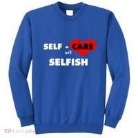Selfcare IsnT Selfish Body Wellness Tal Health Retro Gift Sweatshirt thumb 0