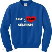 Selfcare IsnT Selfish Body Wellness Tal Health Retro Gift Kids Sweatshirt thumb 0