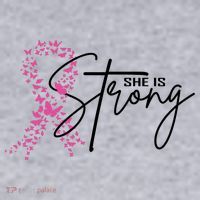 She Is Strong Breast Cancer Awareness Women's Sweatshirt thumb 2