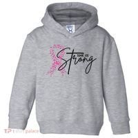 She Is Strong Breast Cancer Awareness Toddler Hoodie thumb 0