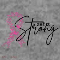 She Is Strong Breast Cancer Awareness Toddler Hoodie thumb 2