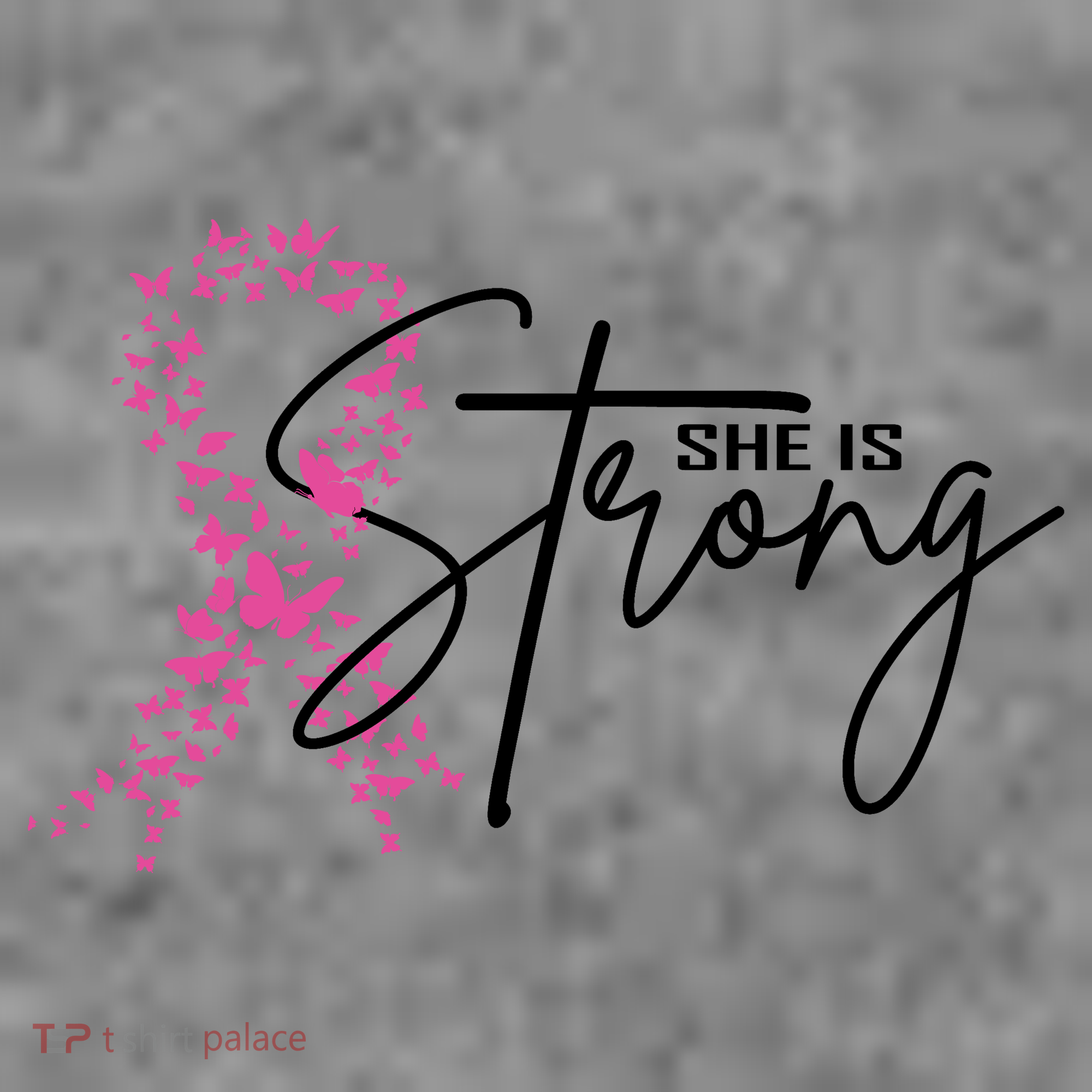 She Is Strong Breast Cancer Awareness Toddler Hoodie