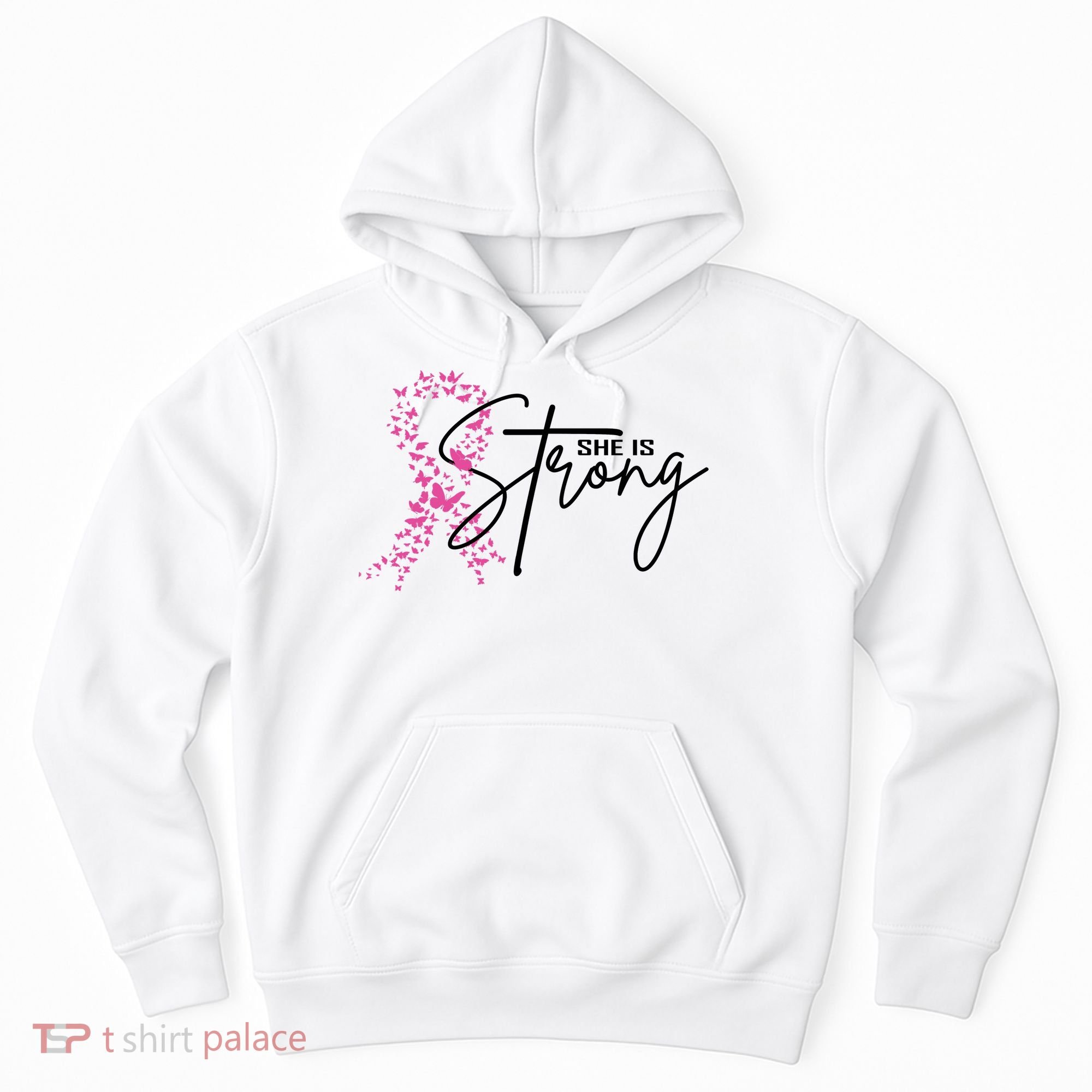 She Is Strong Breast Cancer Awareness Hoodie