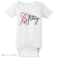 She Is Strong Breast Cancer Awareness Baby Bodysuit thumb 0
