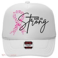 She Is Strong Breast Cancer Awareness Hat thumb 0