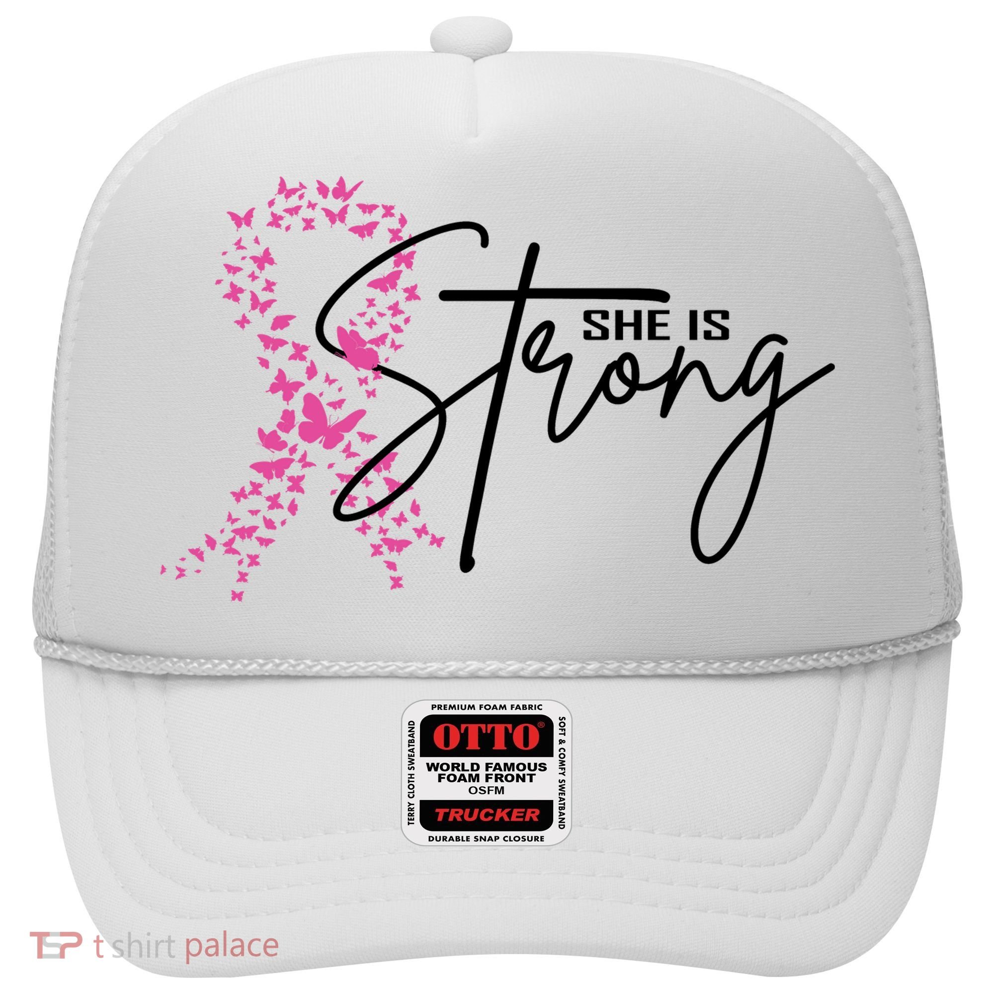 She Is Strong Breast Cancer Awareness Hat