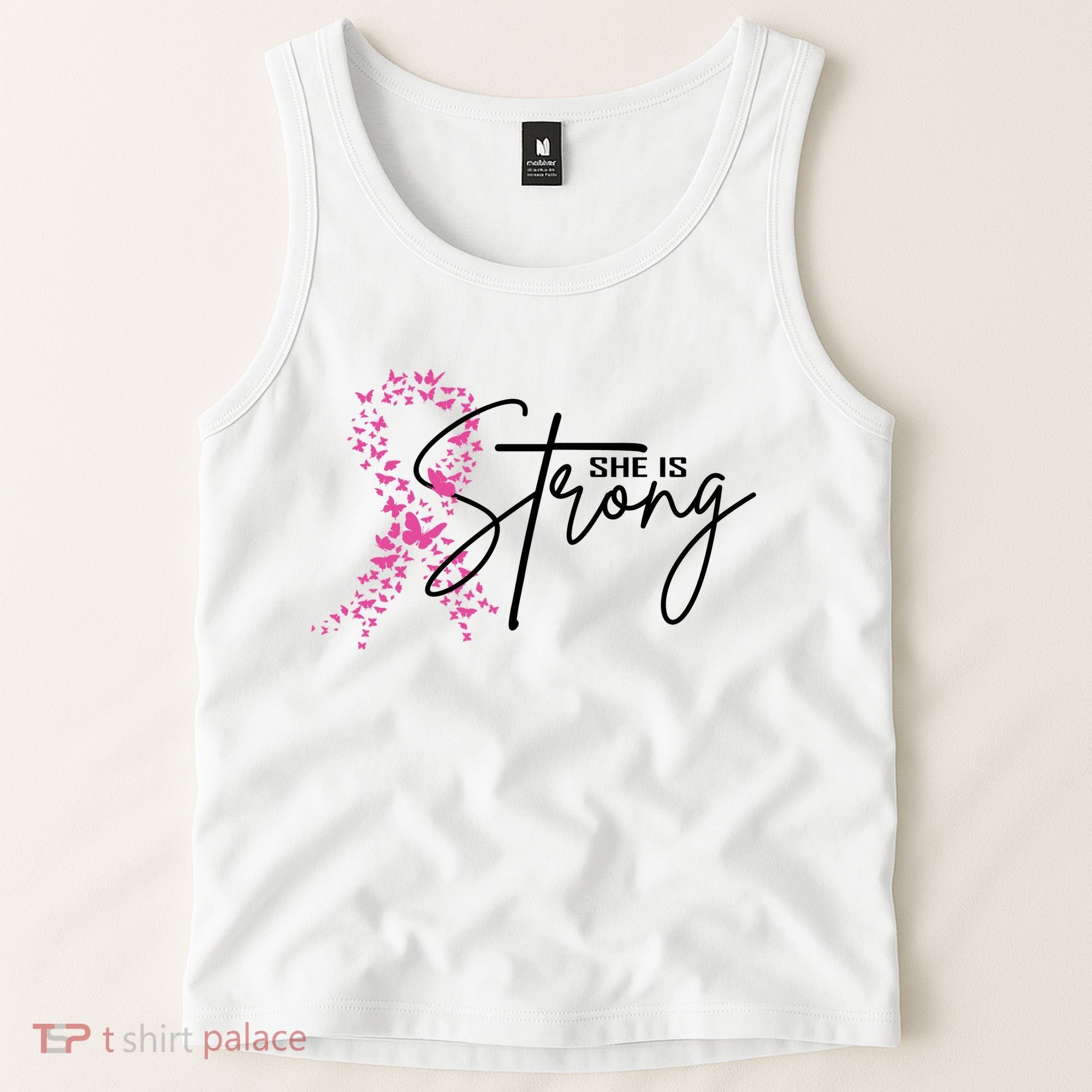 She Is Strong Breast Cancer Awareness Tank Top