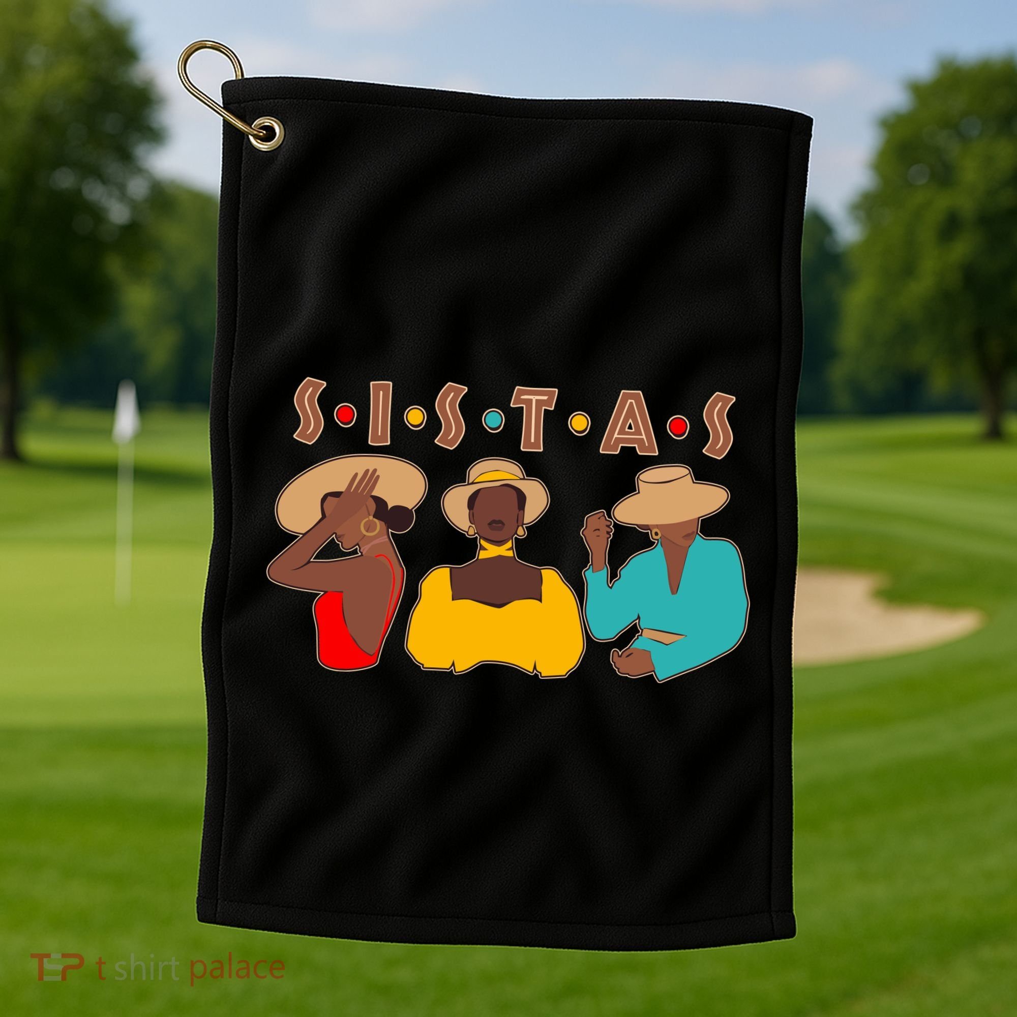Sistas Stylish African American Golf Towel