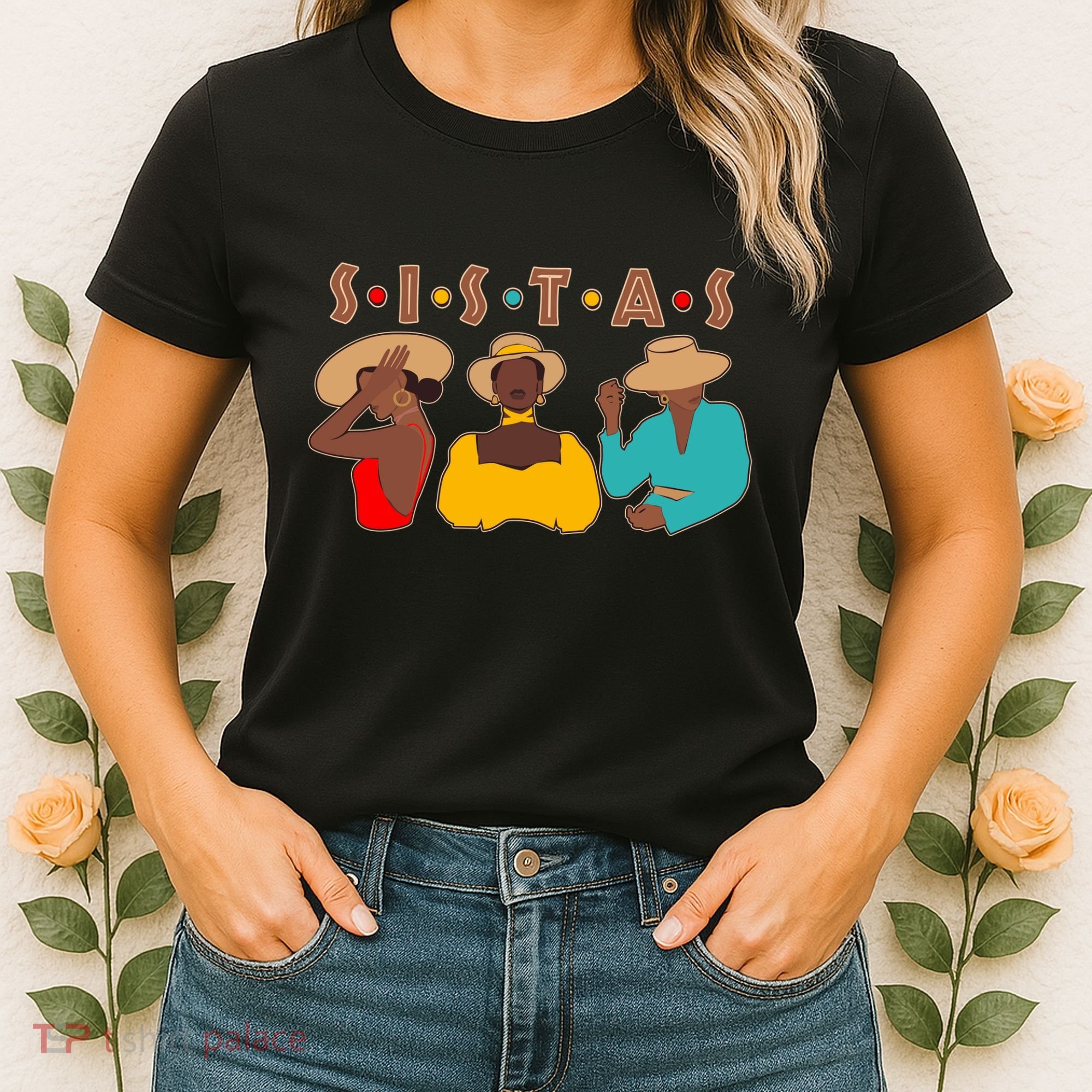 Sistas Stylish African American Women's T-Shirt